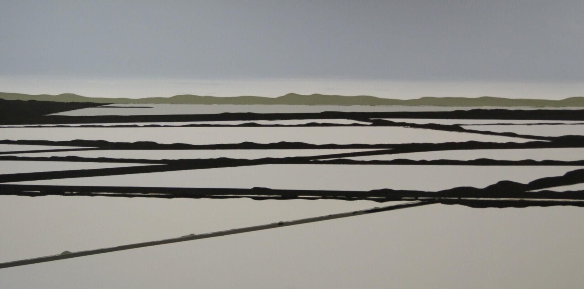 zoutpannen 2013 100x200cm acryl doek